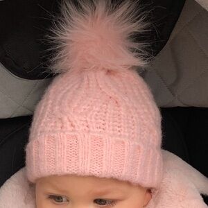 Tucker + Tate baby pink winter beanie